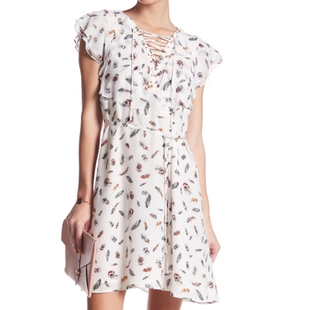 Kooples Silk Lace Up Dress